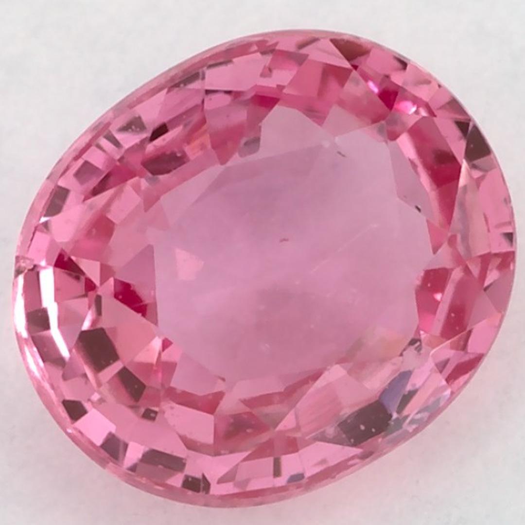 Taglio ovale 1.09 carati di zaffiro rosa ovale sfuso in vendita