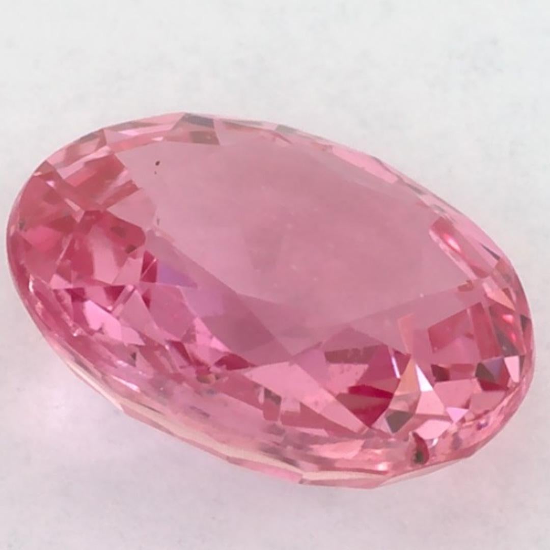 1.09 carati di zaffiro rosa ovale sfuso in vendita 1