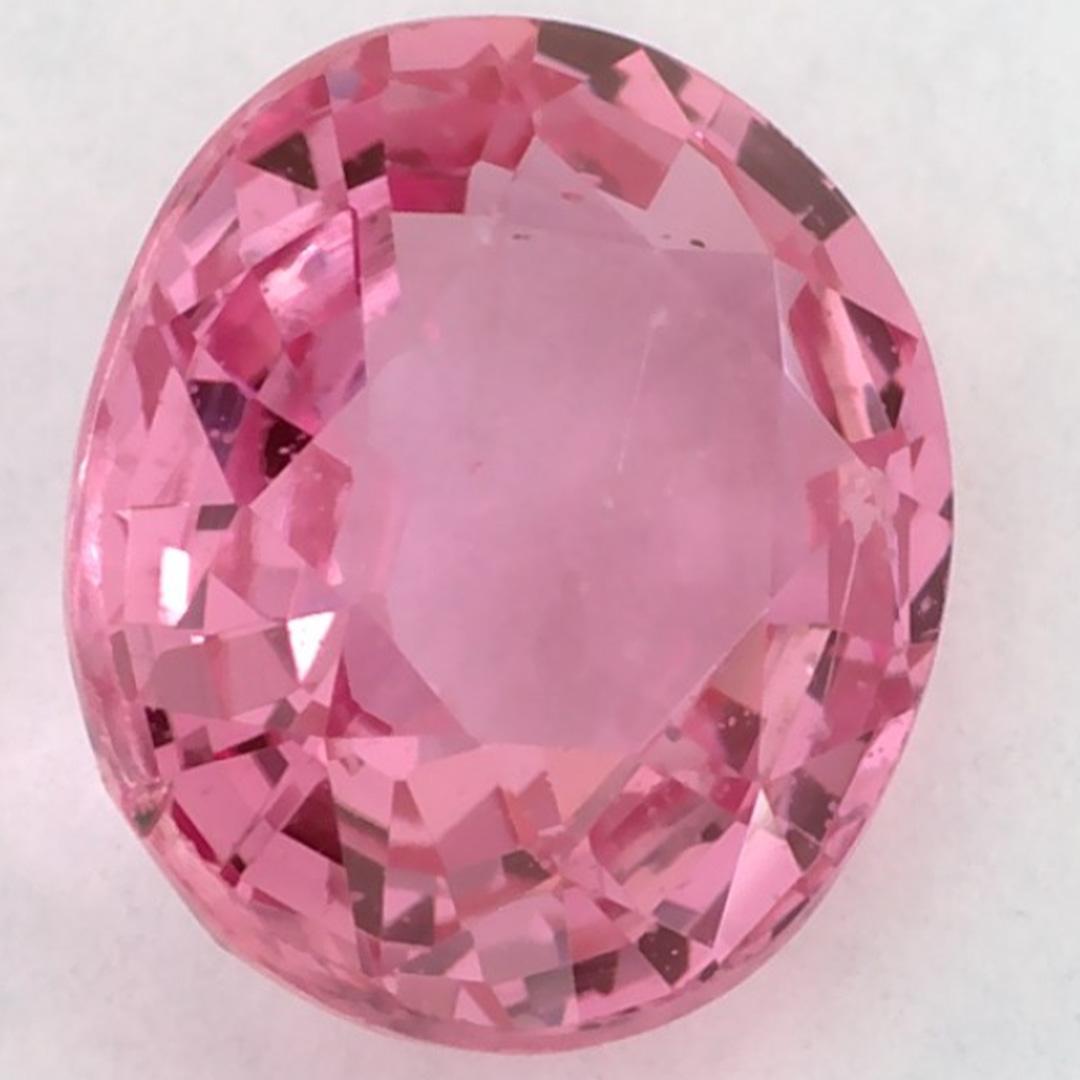 1.09 carati di zaffiro rosa ovale sfuso in vendita 2