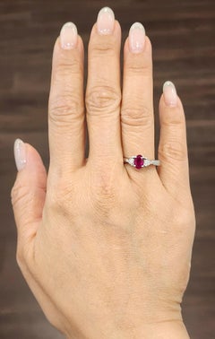 0.87 ct Ruby & Diamond Ring