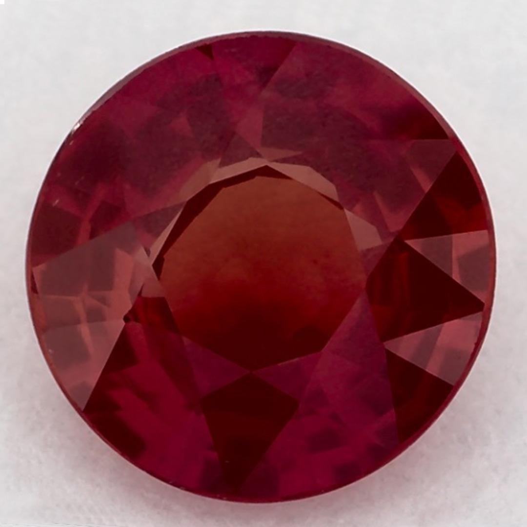 Round Cut 1.09 Ct Ruby Round Loose Gemstone For Sale