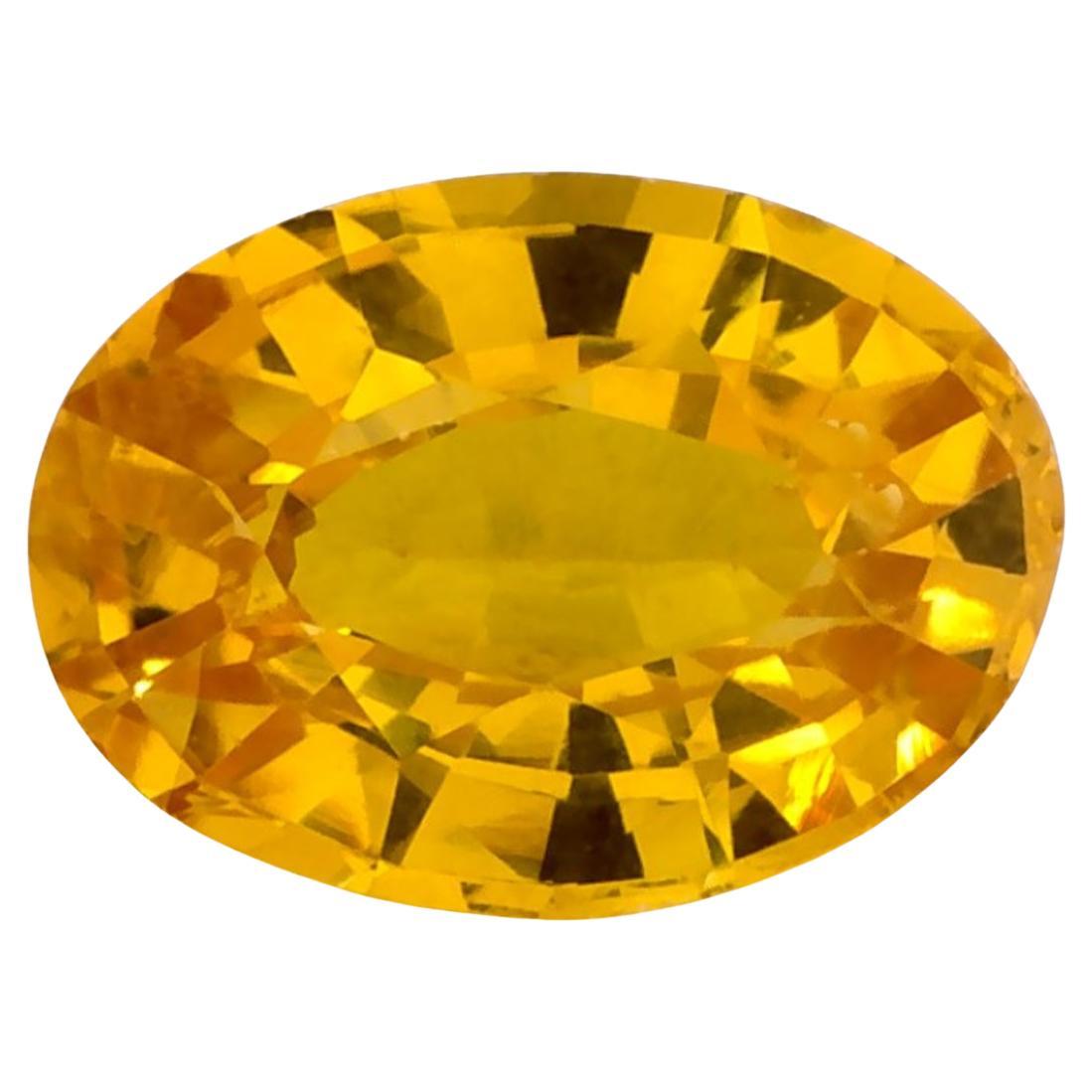 1.09 carati di zaffiro giallo ovale sfuso