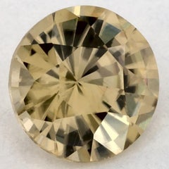 1.09 Ct Yellow Sapphire Round Loose Gemstone (pierre précieuse en vrac)