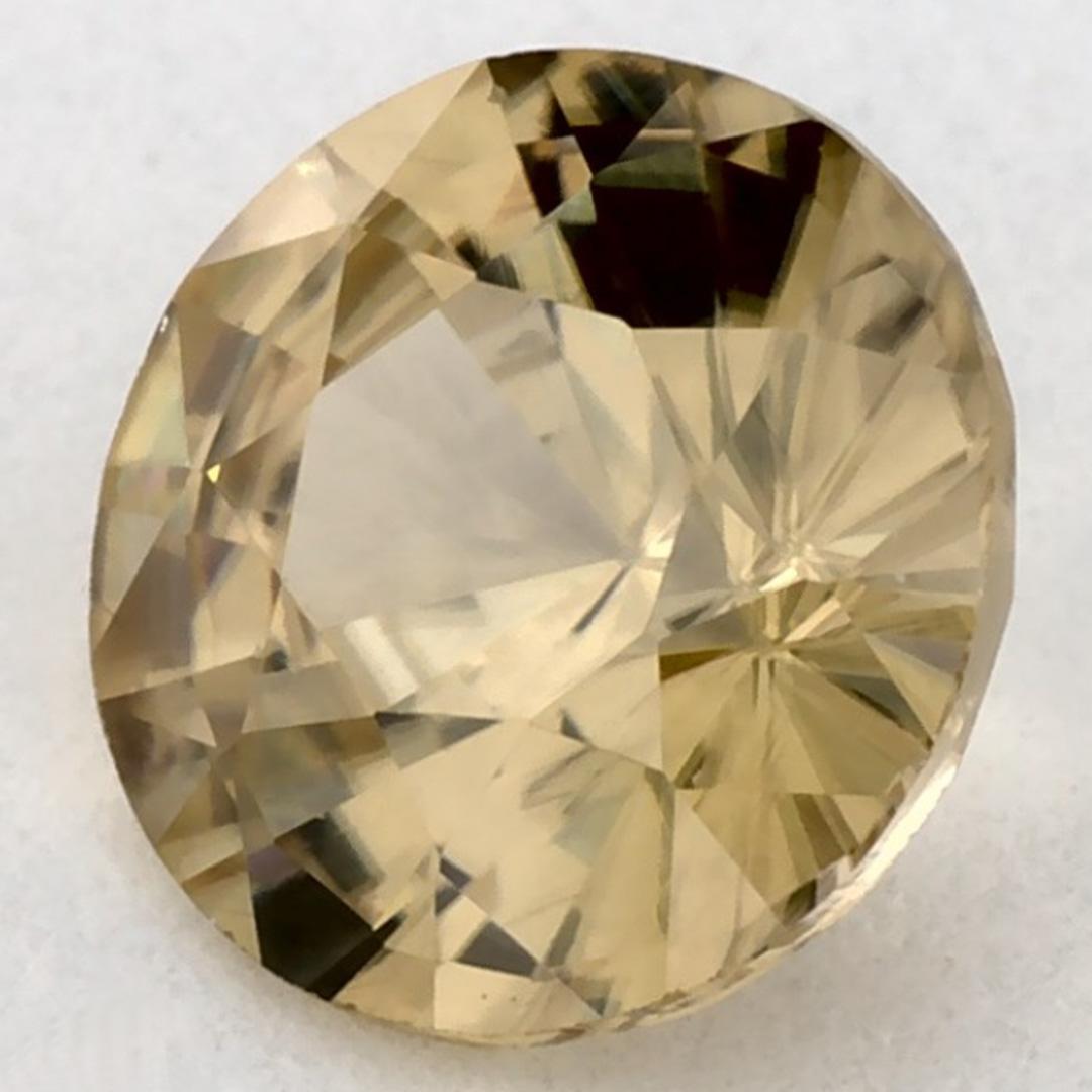 1.09 Karat Gelber Saphir Rund Lose Edelstein (Rundschliff) im Angebot