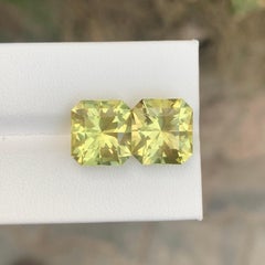 10.90 Carat Natural Loose Lemon Quartz Pair For Jewellery Making