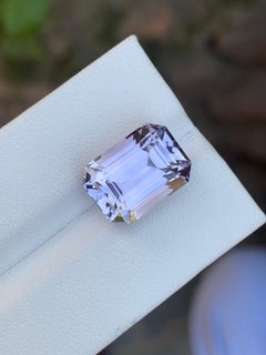 10.90 Carat Natural Loose Purple Kunzite Emerald Shape Gemstone