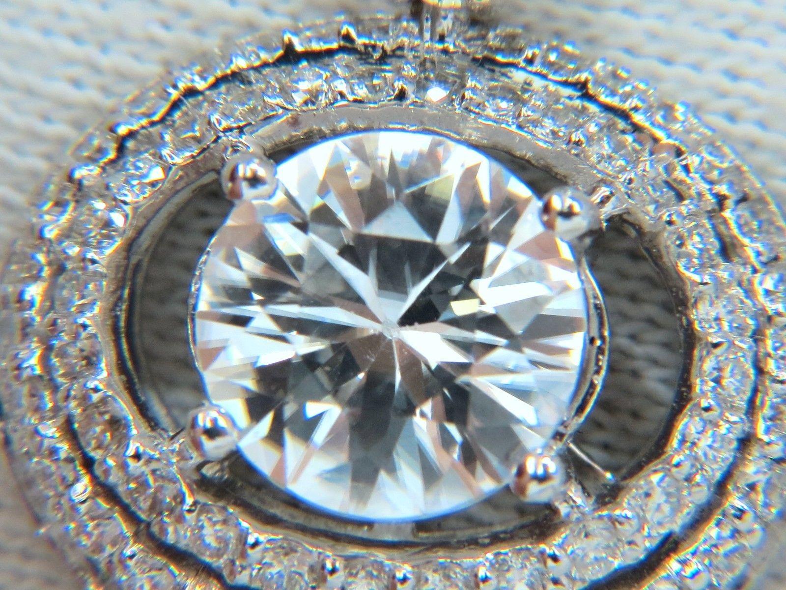 10.90 Carat Natural Zircon Diamonds Dangle Drop Earrings 14 Karat For Sale 4