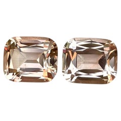 10.90 Carats Loose Topaz Gem Pair Cushion Cut Natural Pakistani Gemstone