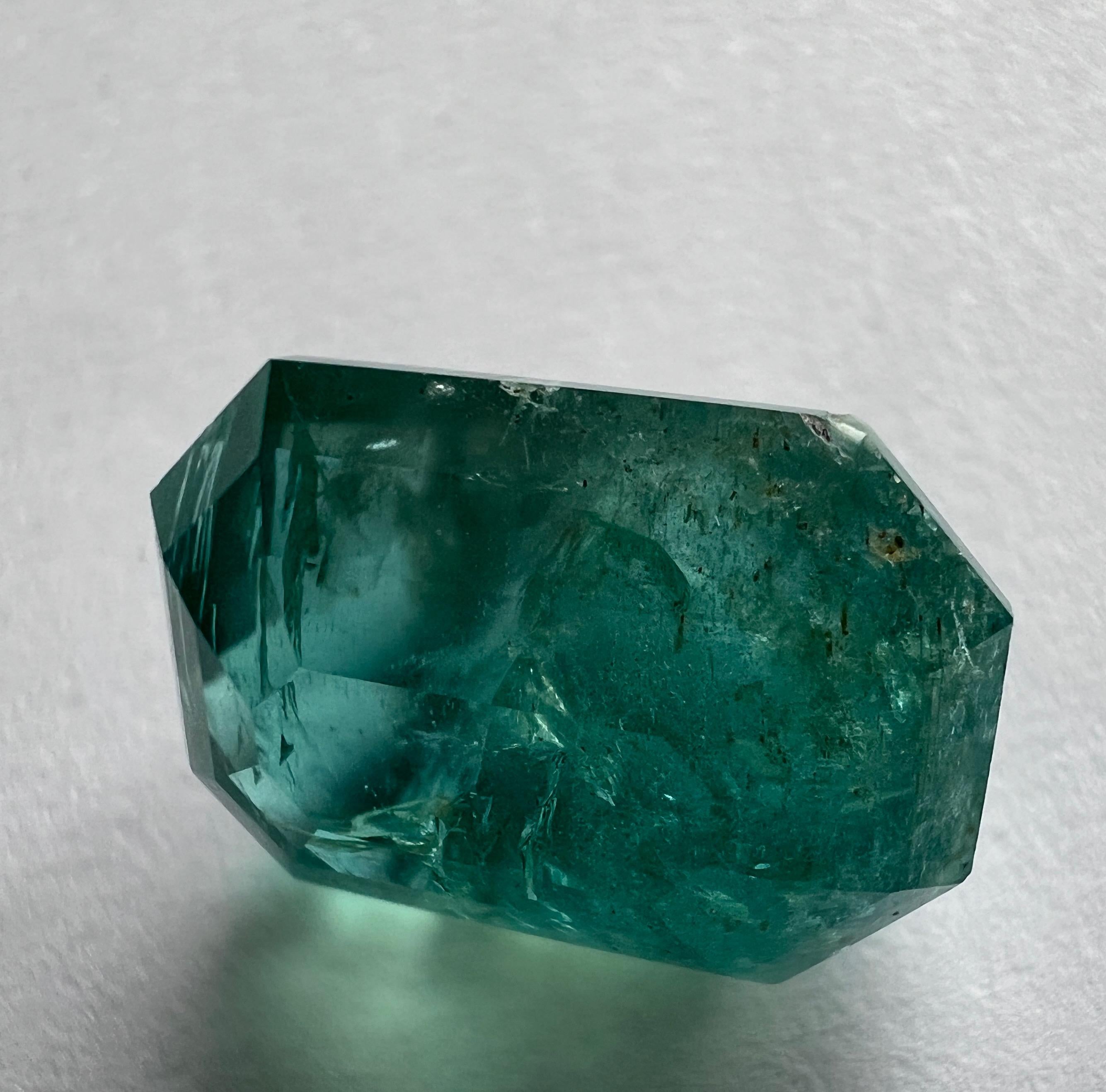 10.90ct Natural No-oil Green Emerald Gemstone For Sale 2