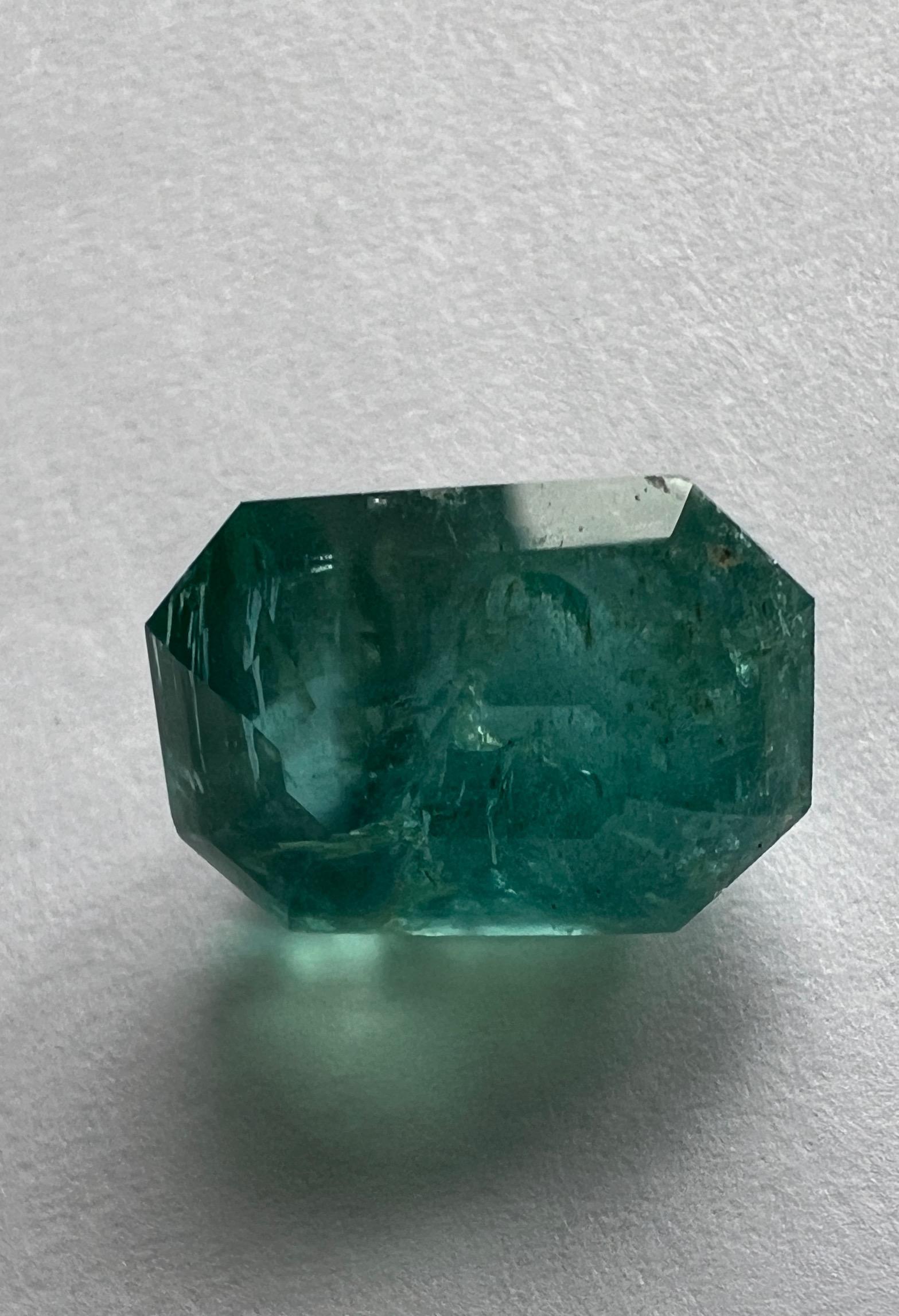 10.90ct Natural No-oil Green Emerald Gemstone For Sale 7