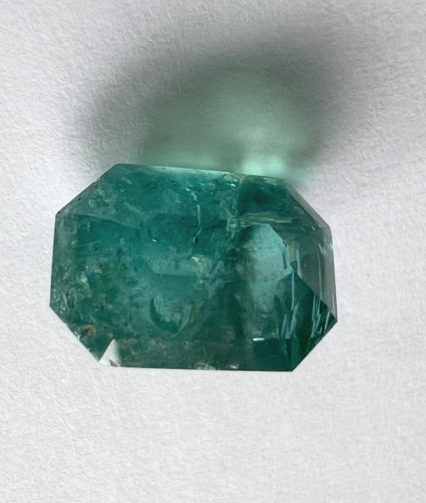 10.90ct Natural No-oil Green Emerald Gemstone For Sale 8