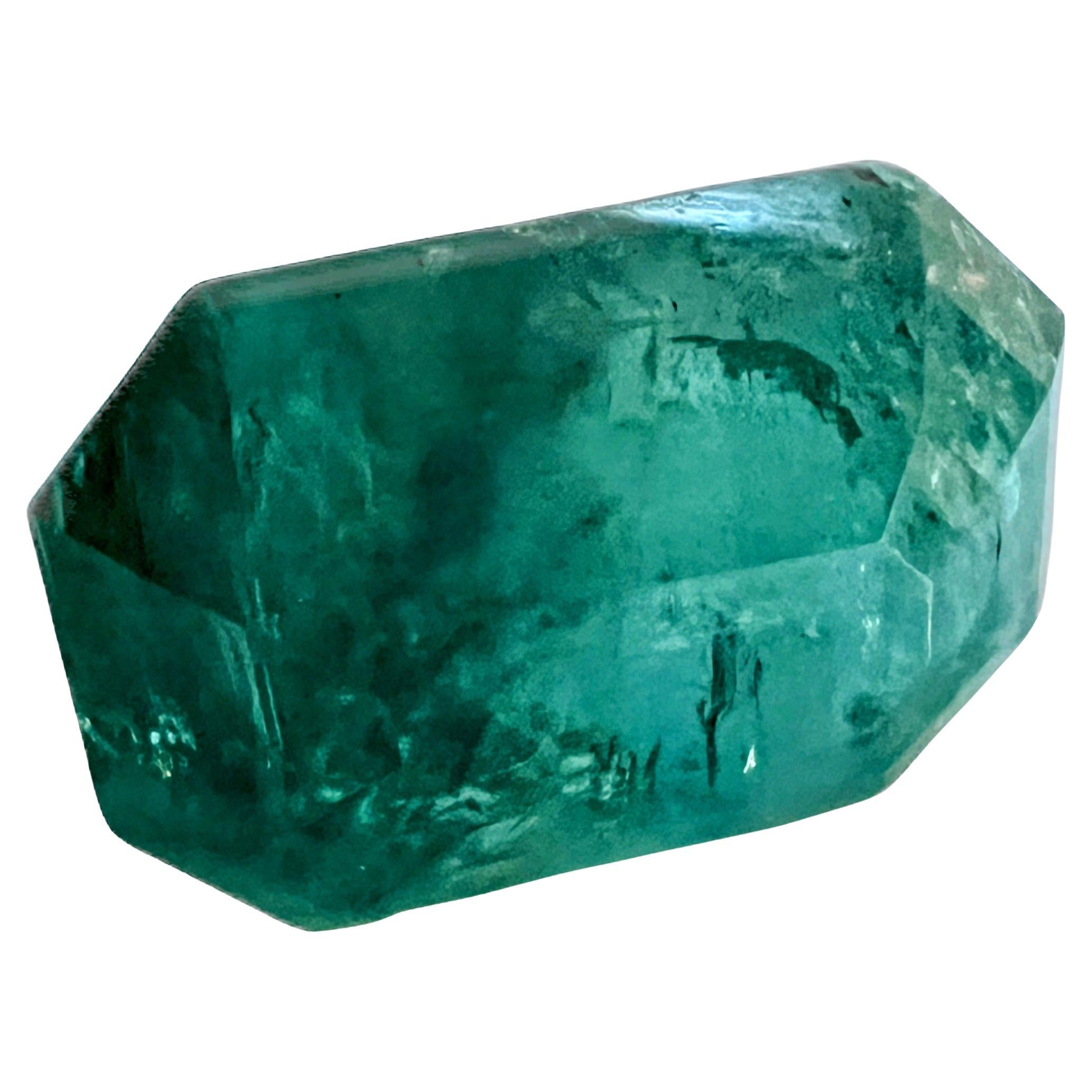 10.90ct Natural No-oil Green Emerald Gemstone For Sale 1