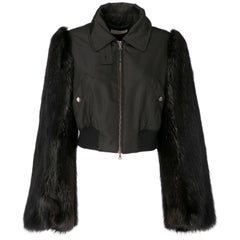 1090s Prada Fur And Nylon Bomber