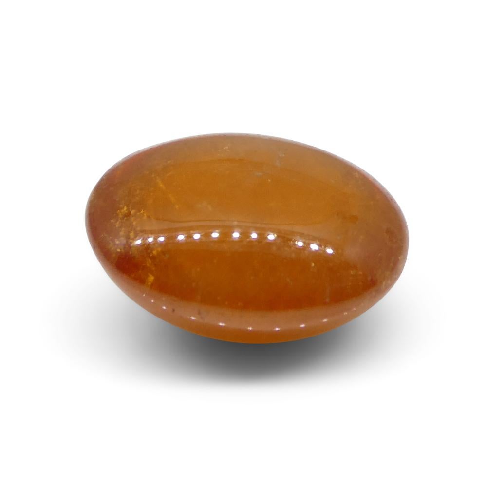 10.91ct Granato ovale cabochon arancione mandarino spessartine dalla Nigeria in vendita 2
