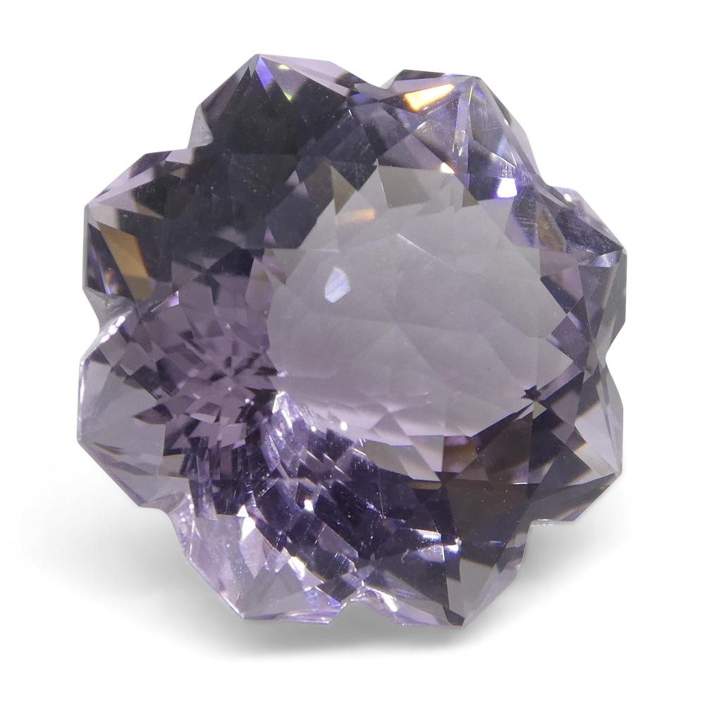 10.93ct Flower Amethyst Fantasy/Fancy Cut In New Condition For Sale In Toronto, Ontario
