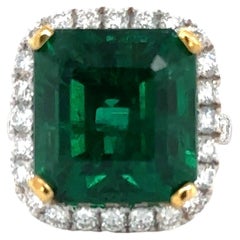 10.93 Carat GRS Certified Emerald Ring