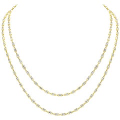 10.96 Carat TW Baguette Diamonds by The Yard Chain Necklace