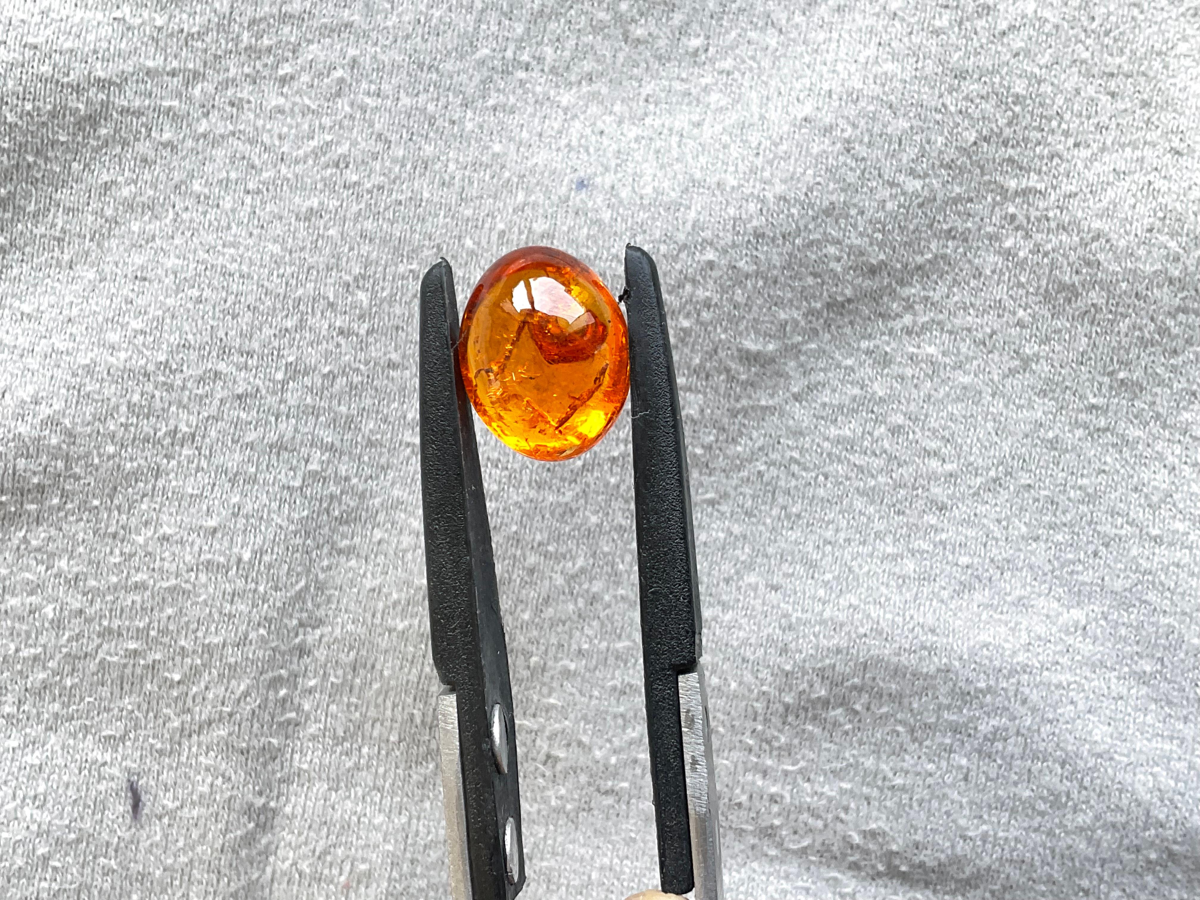 10.97 Carati di Granato Fanta Spessartite Cabochon ovale di qualità superiore Nature In condizioni Nuovo in vendita a Jaipur, RJ