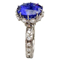 Bague cocktail en tanzanite 10,97 carats et diamants