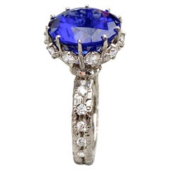 10.97 Carat Tanzanite Diamond Cocktail Ring