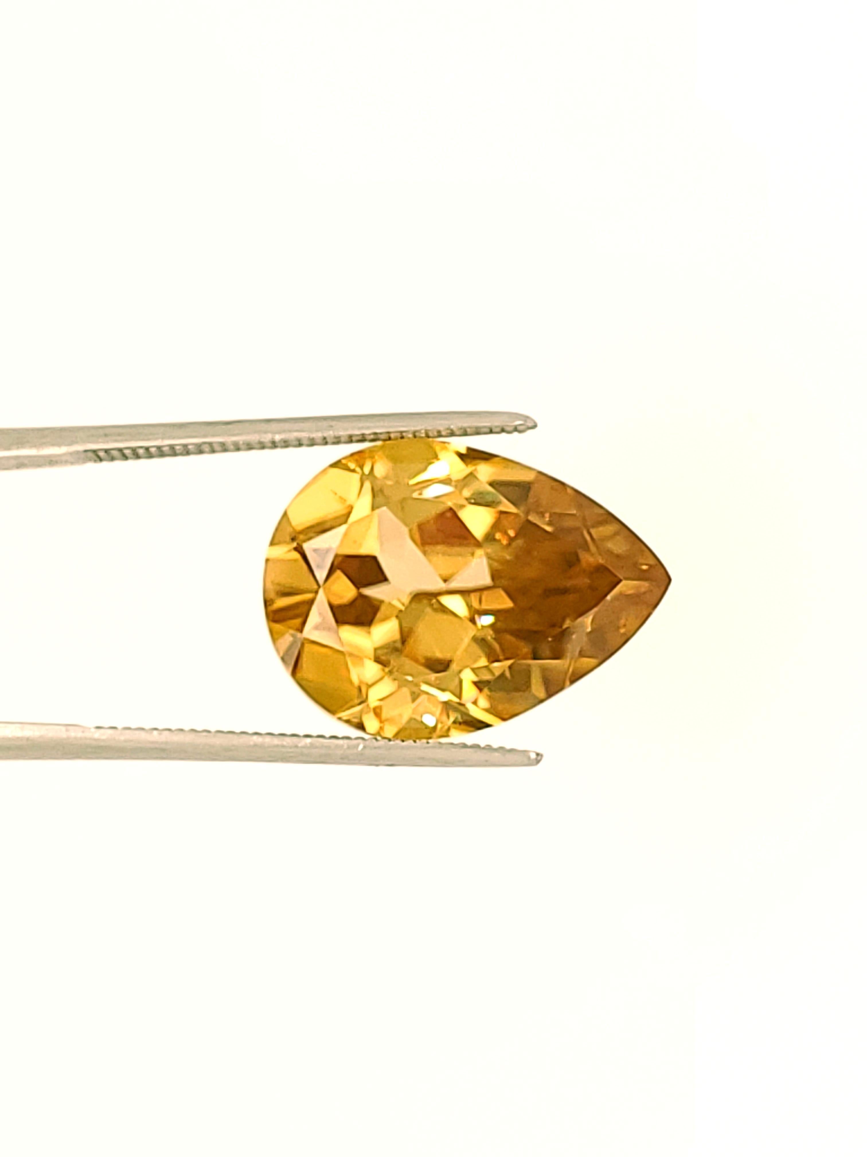 A nice very Bright Yellow Zircon with some gold flashes.  This beauty was faceted from our rough, in the United States, weighs in at 10.97 carats and measuring about 16x12mm. Prices for Zircon, especially larger gemstones, have been going up. 