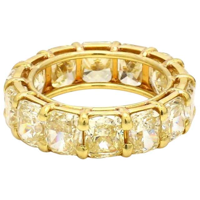 Designer Jude Frances Diamond 18 Karat White Gold Eternity Band Ring ...