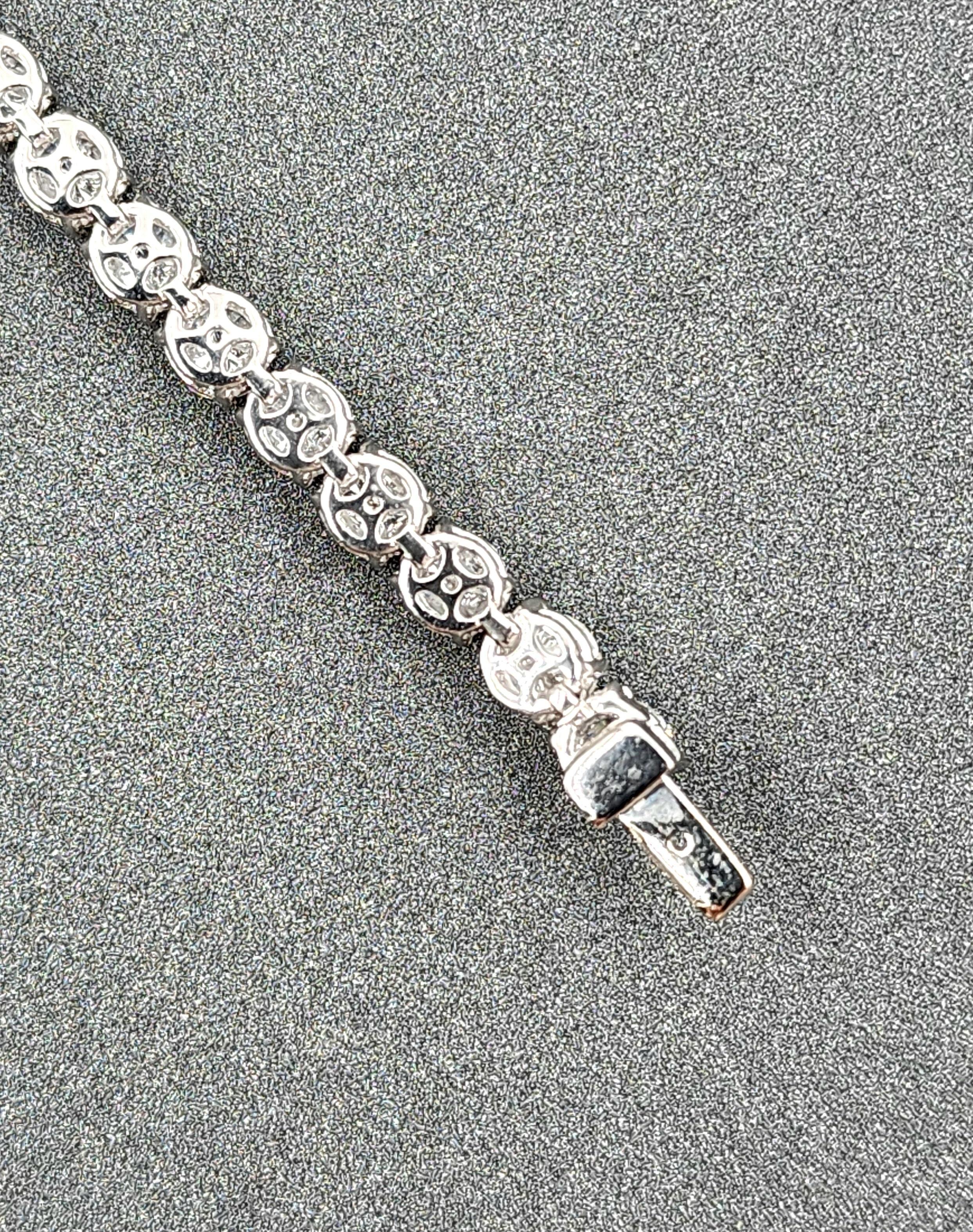 da uomo o donna Bracciale tennis con diamanti da 10.98 carati