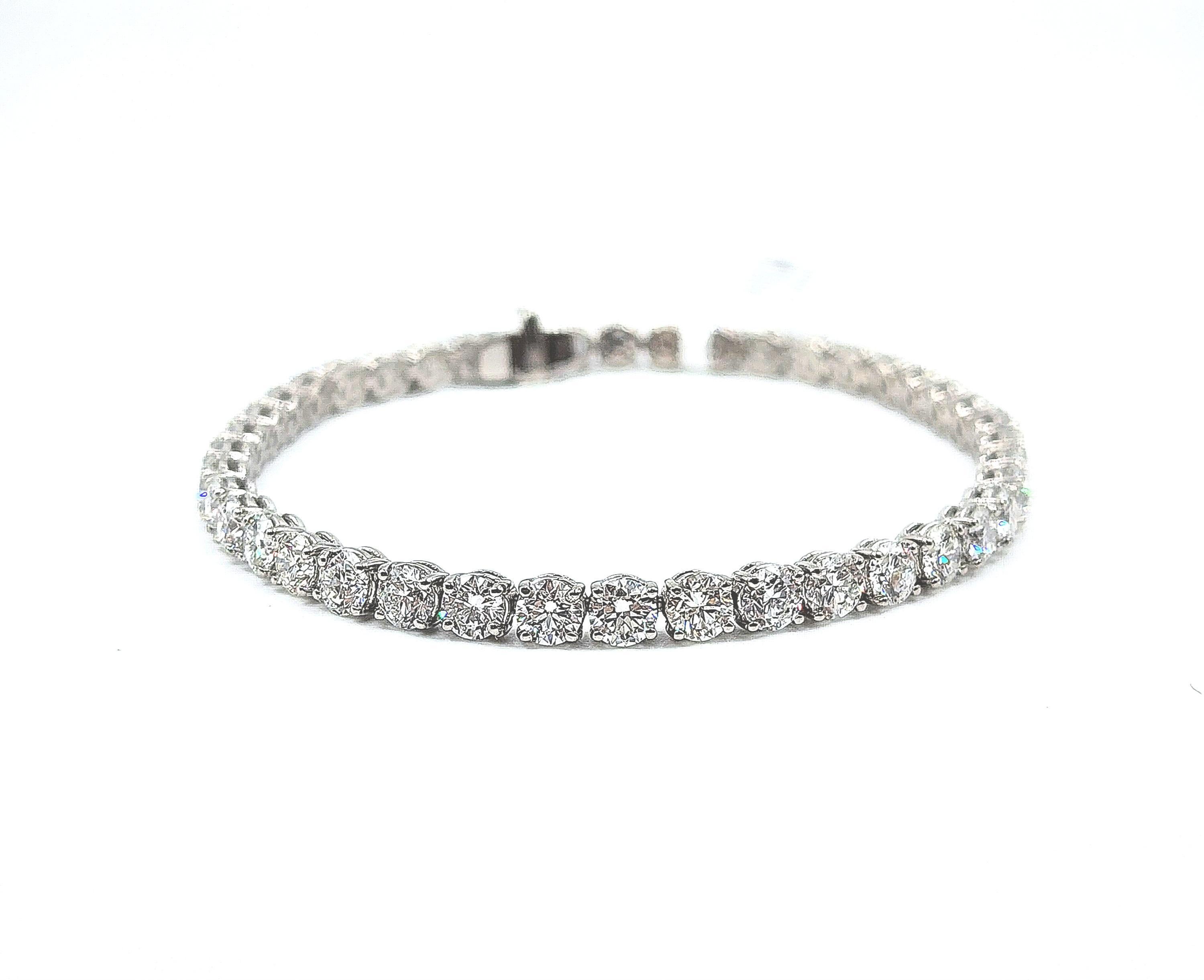 Bracciale tennis con diamanti da 10.98 carati 2