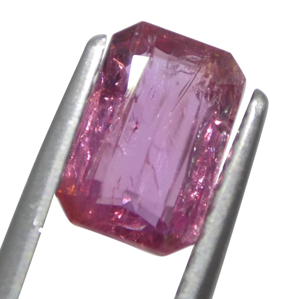 1,09ct Pinker Saphir im Achteck-/Smaragdschliff aus Tansania im Angebot 10