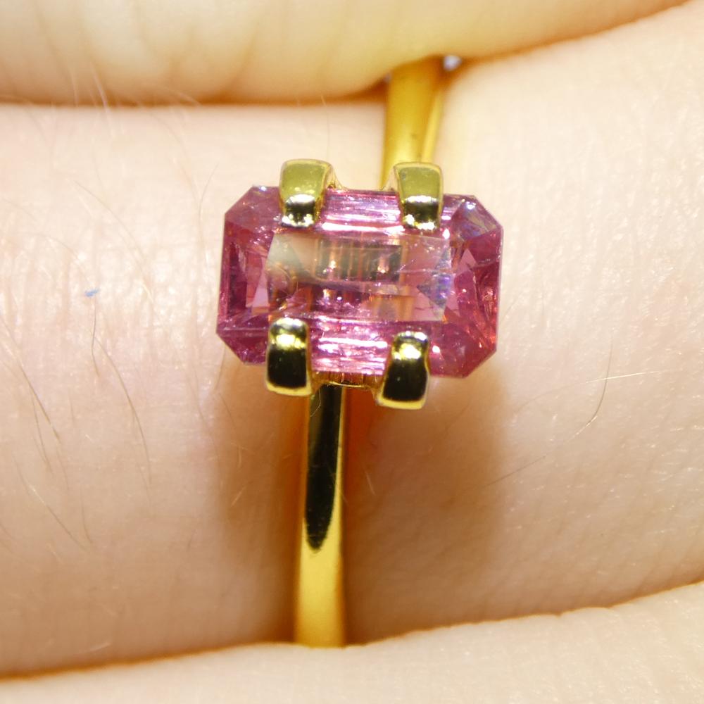 1,09ct Pinker Saphir im Achteck-/Smaragdschliff aus Tansania im Zustand „Neu“ im Angebot in Toronto, Ontario