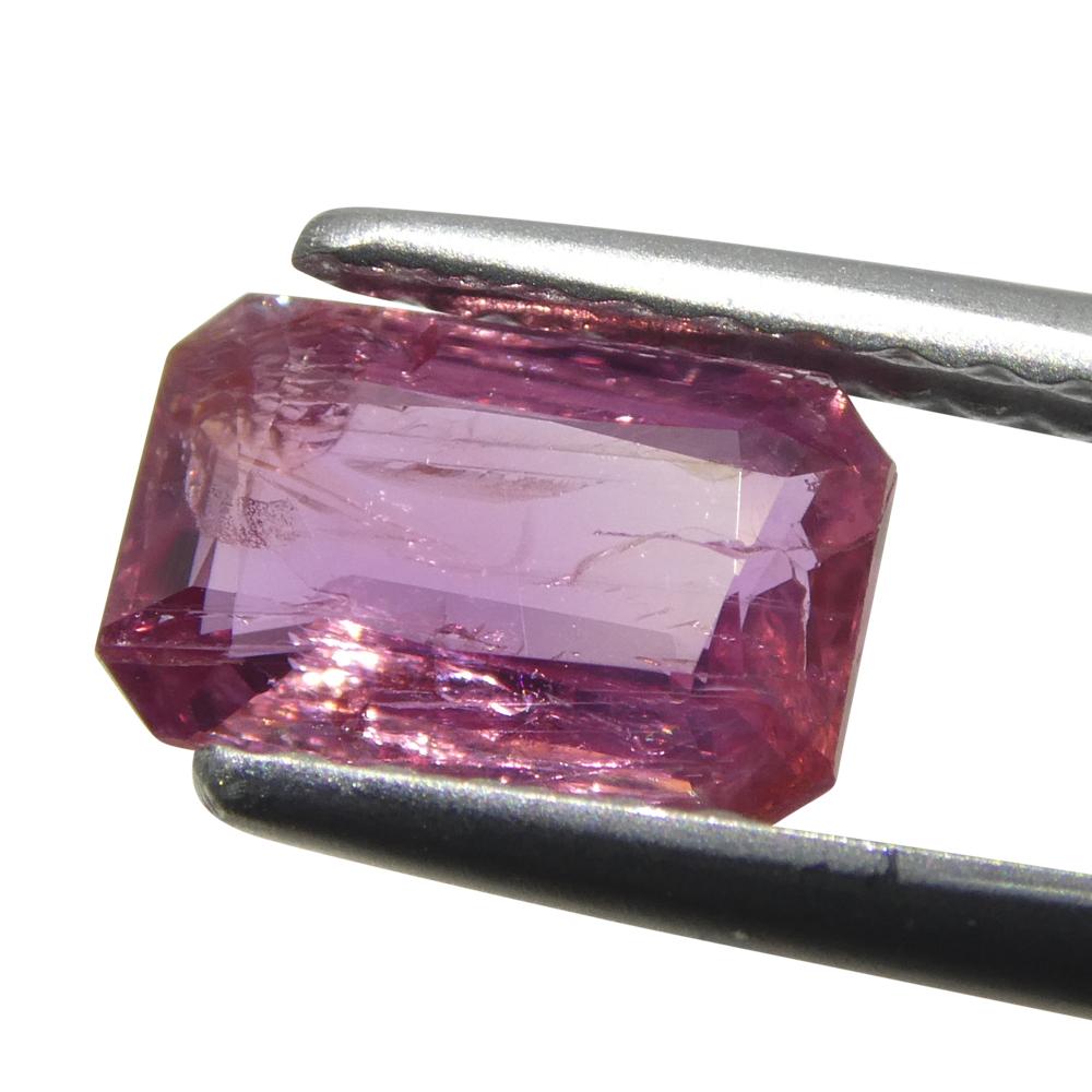 1,09ct Pinker Saphir im Achteck-/Smaragdschliff aus Tansania für Damen oder Herren im Angebot