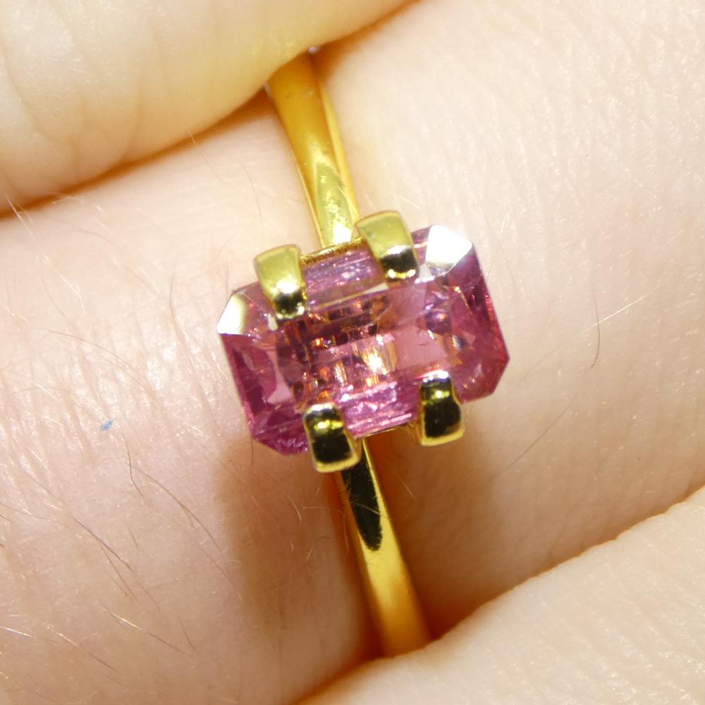 1,09ct Pinker Saphir im Achteck-/Smaragdschliff aus Tansania im Angebot 3