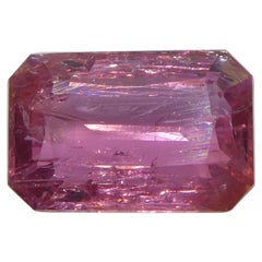 Saphir rose octogonal/émeraude de Tanzanie de 1,09 carat