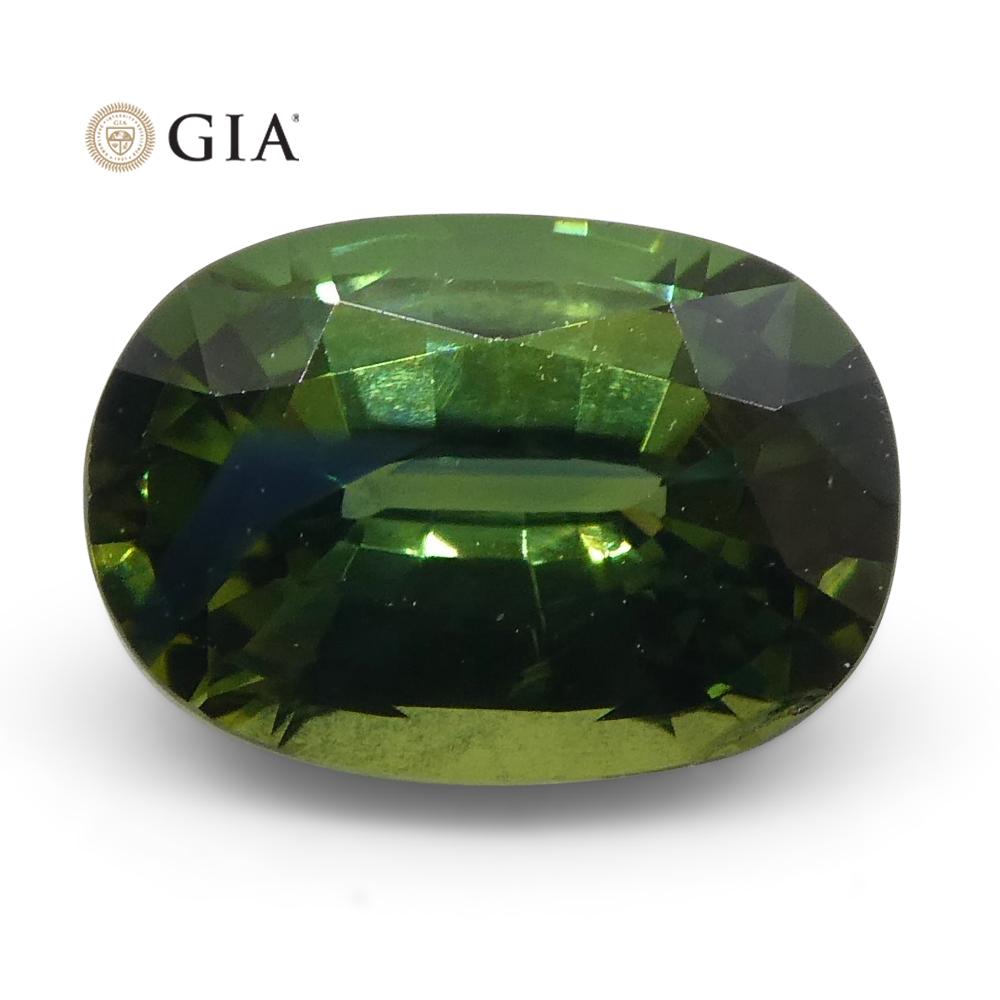 1.09ct Oval Teal Green Sapphire GIA Certified Australian For Sale 3