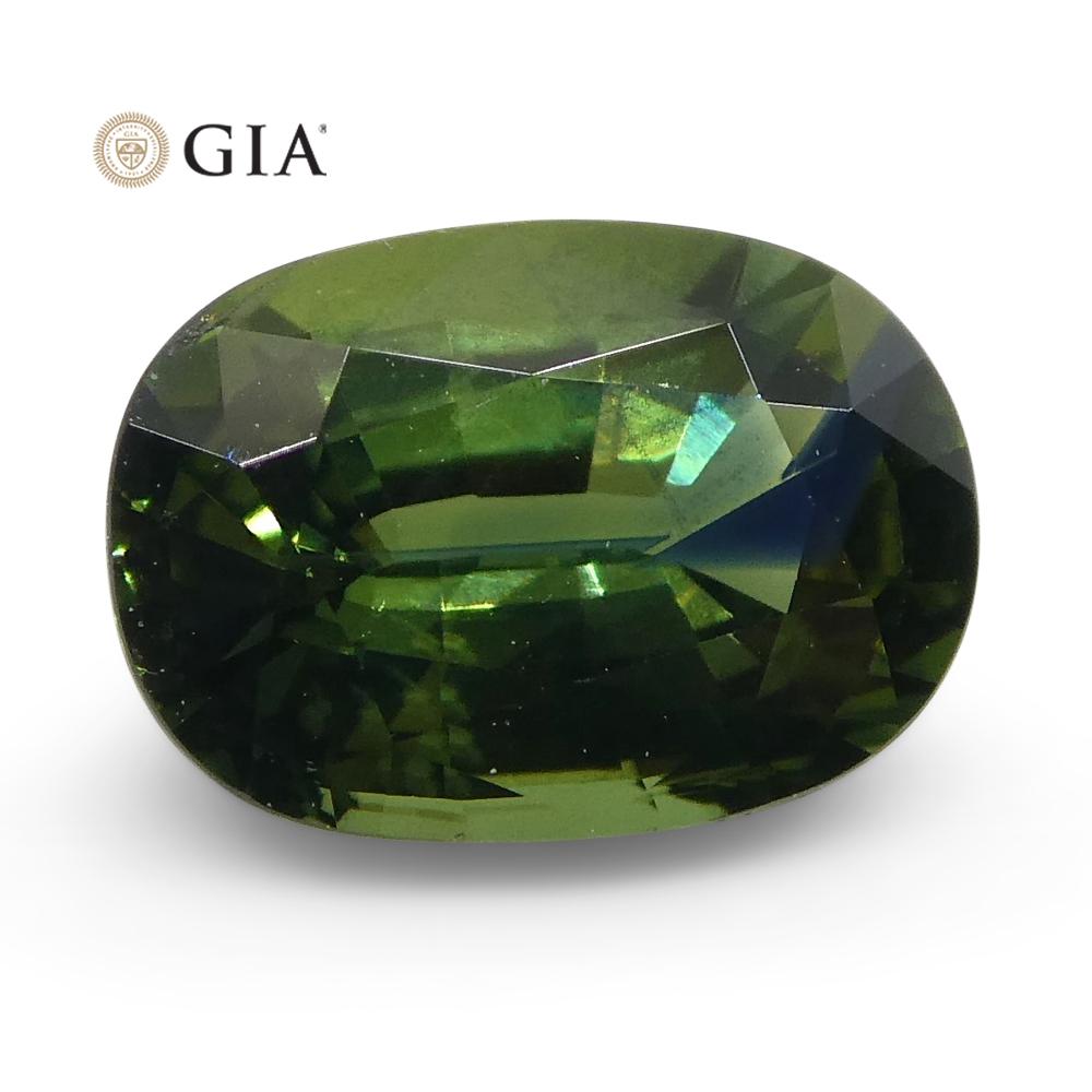 1.09ct Oval Teal Green Sapphire GIA Certified Australian For Sale 5