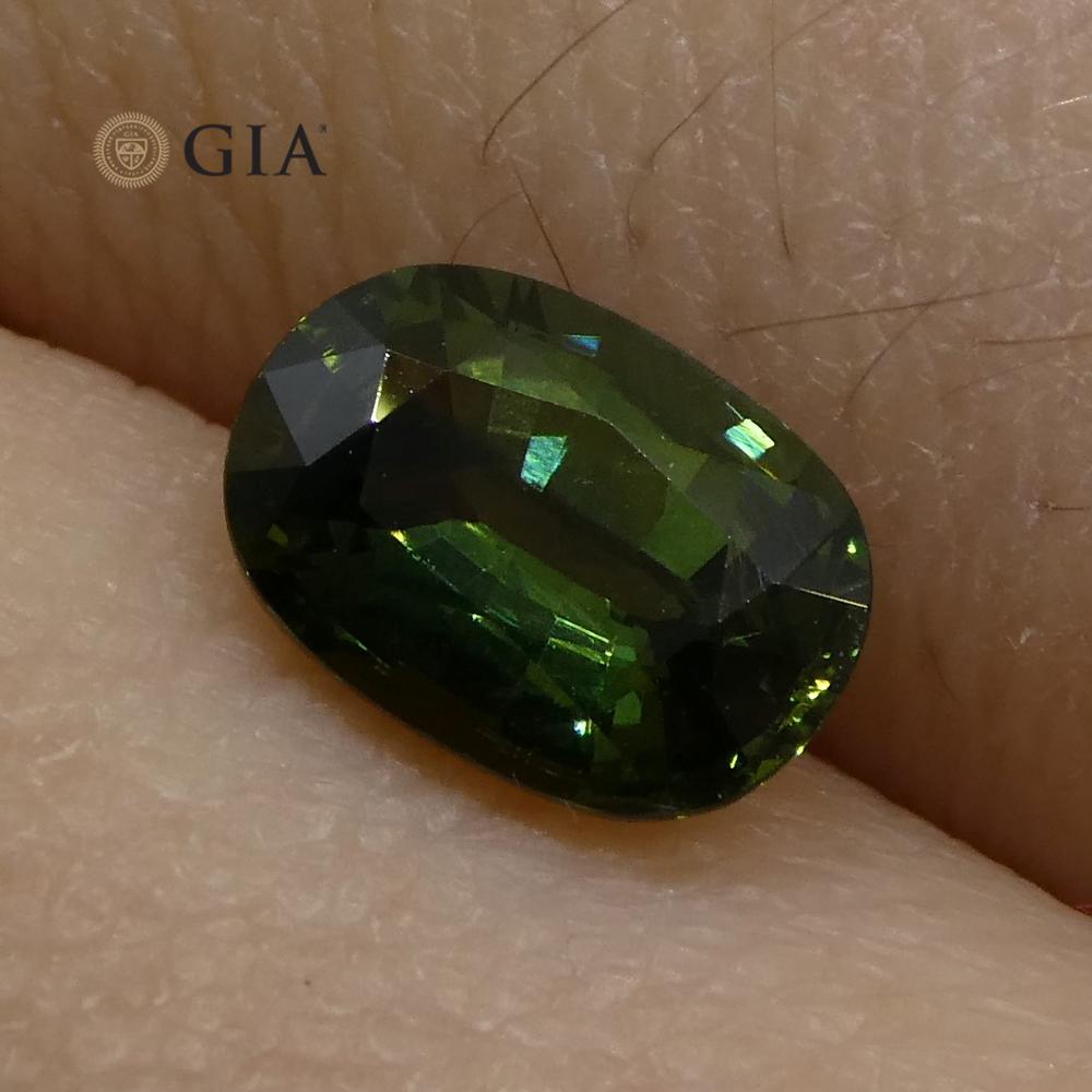 1.09ct Oval Teal Green Sapphire GIA Certified Australian For Sale 6