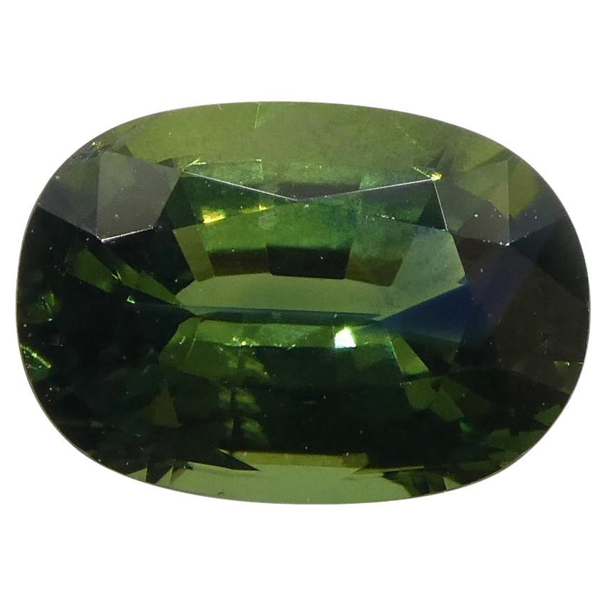 1.09ct Oval Teal Green Sapphire GIA Certified Australian For Sale