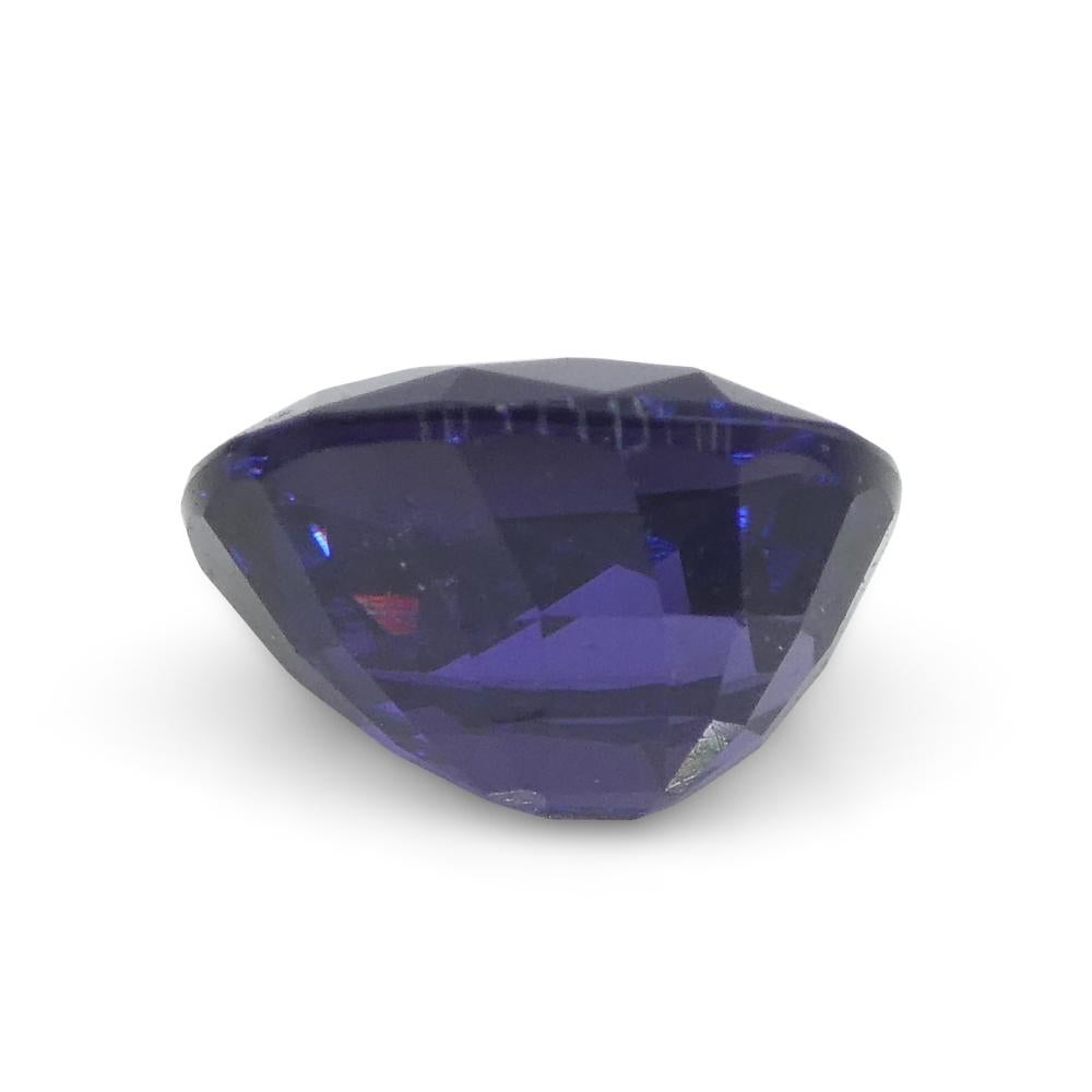 1.09ct Oval Violet Blue Sapphire from Madagascar Unheated For Sale 4