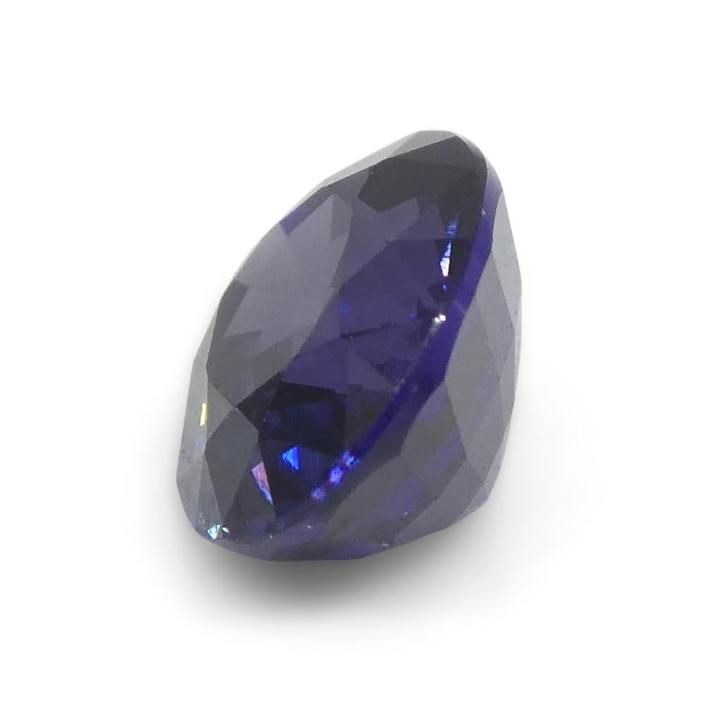 1.09ct Oval Violet Blue Sapphire from Madagascar Unheated For Sale 5