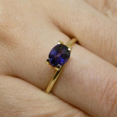 1.09ct Oval Violet Blue Sapphire from Madagascar Unheated