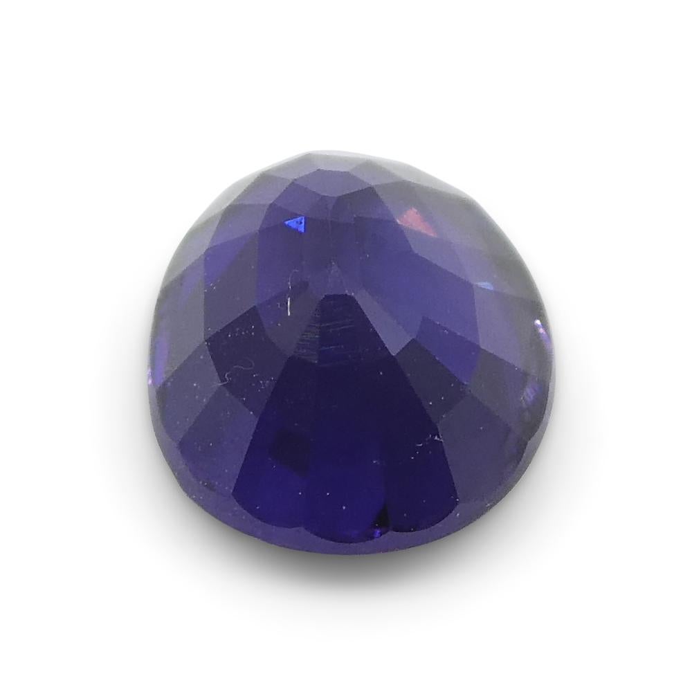 Women's or Men's 1.09ct Oval Violet Blue Sapphire from Madagascar Unheated For Sale