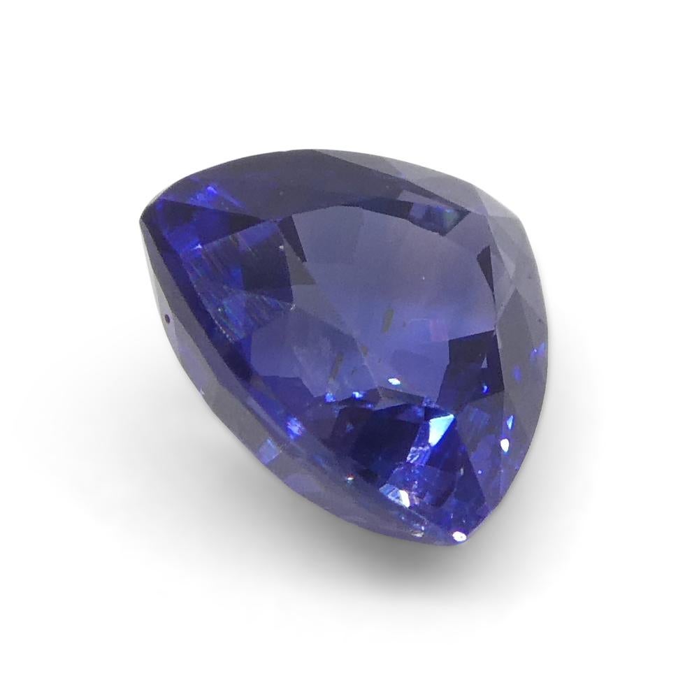 1.09carat Trillion Blue Sapphire from East Africa, Unheated For Sale 4