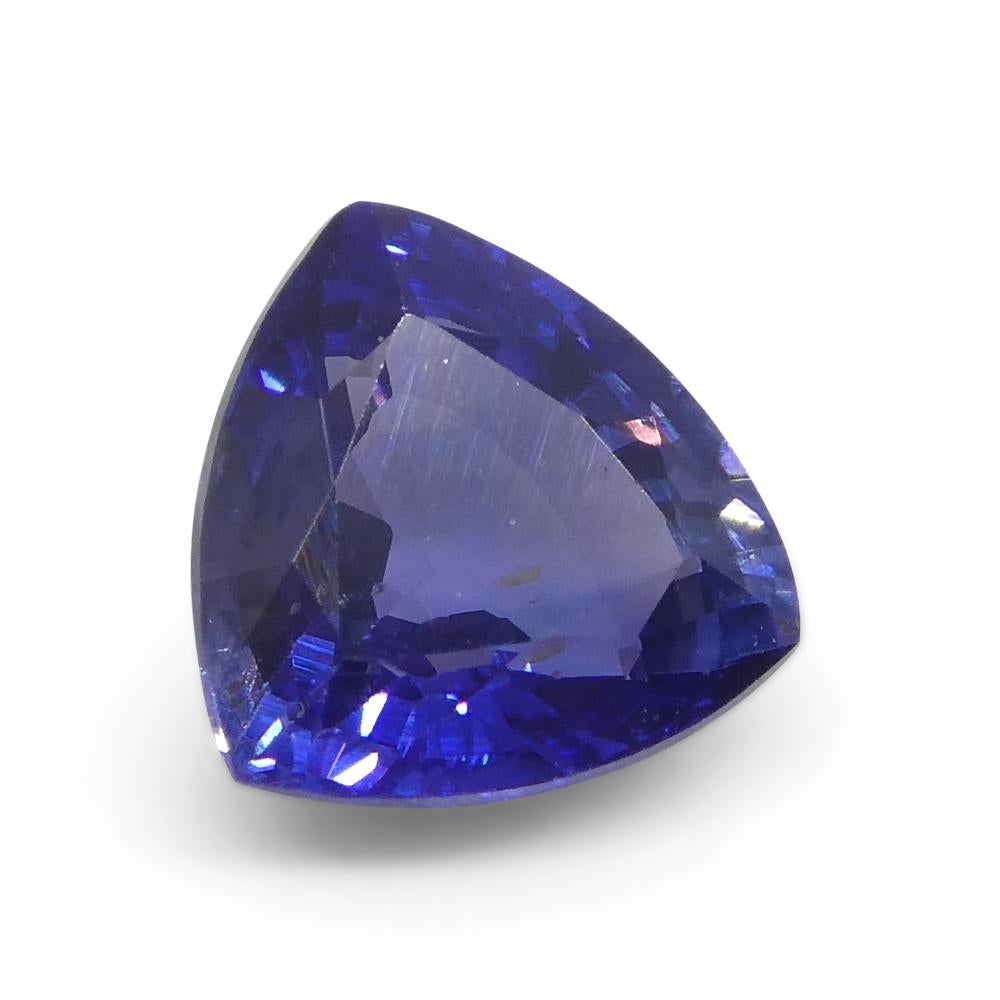 1.09carat Trillion Blue Sapphire from East Africa, Unheated For Sale 5