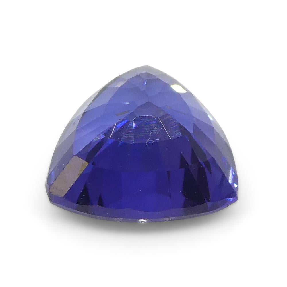 Brilliant Cut 1.09ct Trillion Blue Sapphire from East Africa, Unheated For Sale