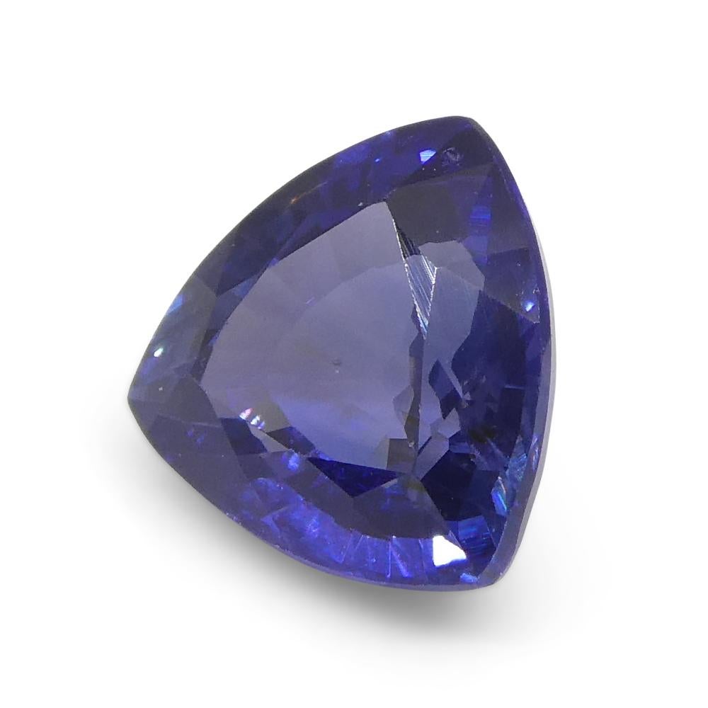 1.09carat Trillion Blue Sapphire from East Africa, Unheated For Sale 1