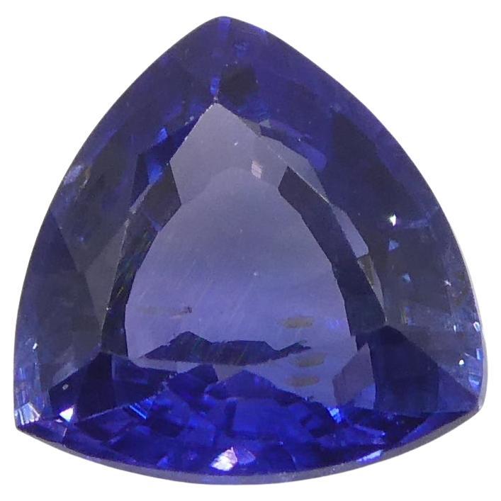 1.09carat Trillion Blue Sapphire from East Africa, Unheated For Sale