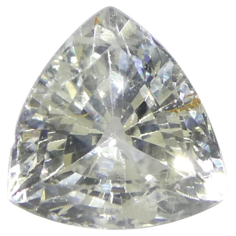 1.09ct Trillion White Sapphire from Tanzania, Unheated