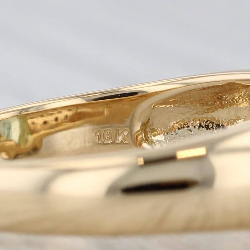 1,09 Karat Grüner Turmalin Diamantring 18k Gelbgold Größe 7 (Ovalschliff) im Angebot
