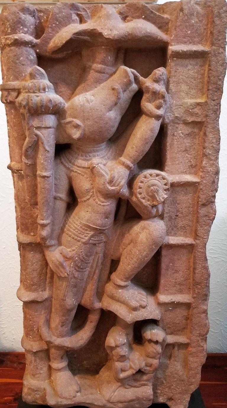 Archaistic 10th Century Varaha Red Sandstone Central, India For Sale
