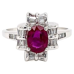 1.0 Carat Ruby and Diamond Ladies Used Ring